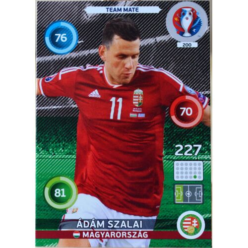 Carte Panini Xl Adrenalyn Euro 2016 200/459 Team Mate Hungary Adam Szalai Neuf Fr