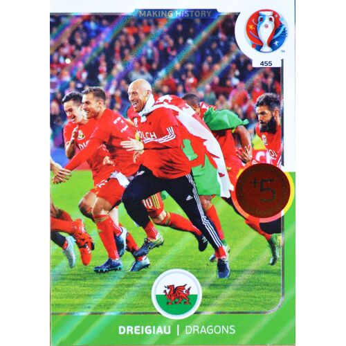 Carte Panini Xl Adrenalyn Euro 2016 455/459 Making History Wales  Neuf Fr