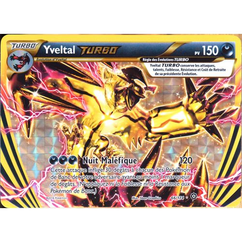 Carte Pokémon 66/114 Yveltal Turbo 150 Pv - Turbo Xy - Offensive Vapeur Neuf Fr