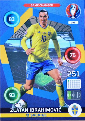 Carte Panini Xl Adrenalyn Euro 2016 382/459 Game Changer Sweden Zlatan Ibrahimovic Neuf Fr