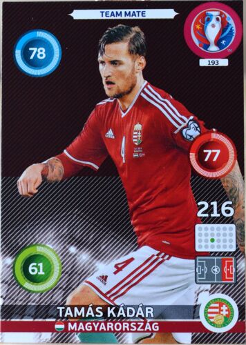 Carte Panini Xl Adrenalyn Euro 2016 193/459 Team Mate Hungary Tamas Kadar Neuf Fr