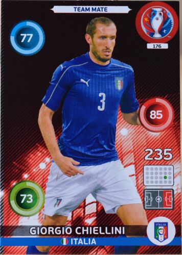 Carte Panini Xl Adrenalyn Euro 2016 176/459 Team Mate Italy Giorgio Chiellini Neuf Fr