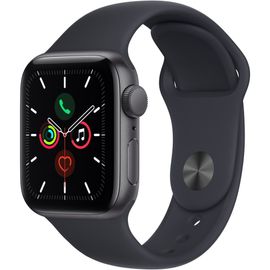 Apple Watch Se (GPS) - Boîtier 40 mm Aluminium Gris avec Bracelet Sport Minuit Taille Normal