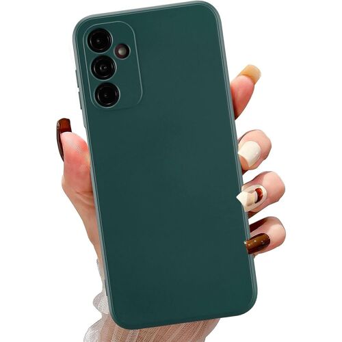Coque Silicone Avec Samsung Galaxy A14 5g, Antichoc Extreme Mat Toucher Doux Confortable Antirayures Dos Rigide Coque Guardian(Niveau Militaire Protection) - Vert Fonce