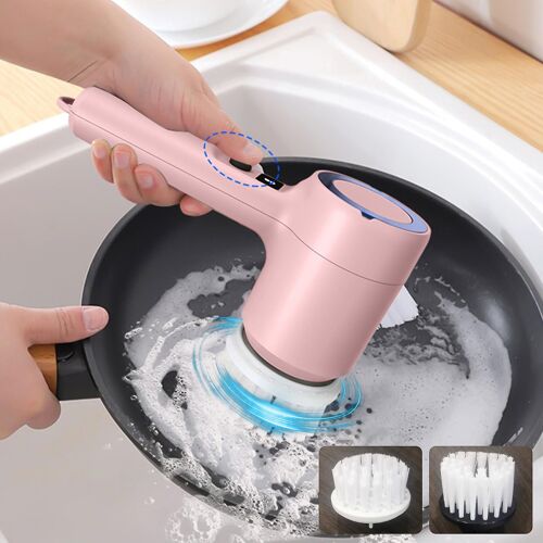 Outils de nettoyage rechargeables Electric Spin, brosse à coulis, brosse de nettoyage électrique, adapté aux carreaux muraux de salle de bain Baignoire au sol Cuisine