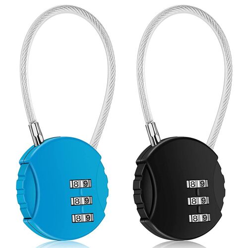 Blolock-Cadenas Étanche À 3 Chiffres Pour L'extérieur, Psychde Gym Scolaire, Psychde Sport, Clôture, Boîte À Outils, Portail, Paquet De 2