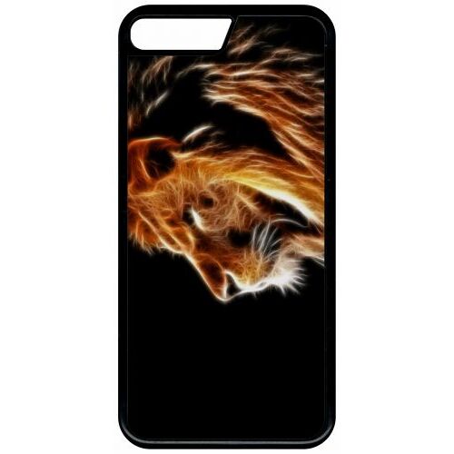 Coque iphone 7 - tete de lion aerographe - noir