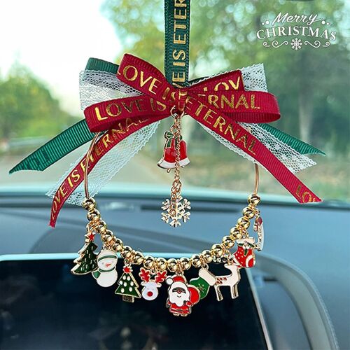 Christmas Edition Car Pendentif Mignon Car Décoration Rétroviseur Voiture Pendentif Cadeau Voiture Pendentif Intérieur En Gros