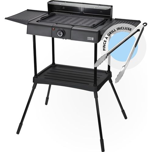 ASFASFq-2in1 Barbecue electrique sur pied - Pieds & Pince à griller inclus I Grille viande électrique I Plancha électrique xxl Barbecue électriques exterieur I Barbecues d'extérieur Grills BBQ