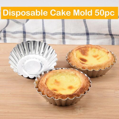 50pcs Aluminium Cupcake Cake Moule Doublé Moule Étain Outil De Cuisson Chaud