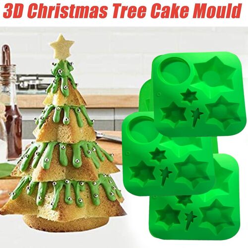 Moule À Gâteau D'arbre De Noël Pain D'épice De Noël Stéréo 3pcs
