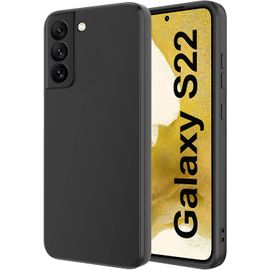 Coque Protection Camera Pour Samsung Galaxy S22, Coque Samsung S22 5g Silicone, Housse De Protection Antichoc, Mince, Souple, Elegante - Noir