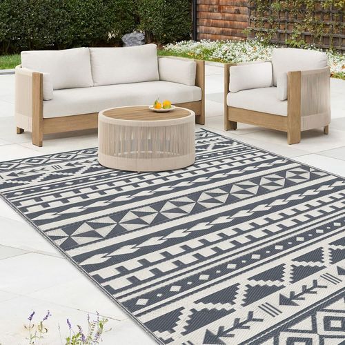 Asfasfq-Tapis D'extérieur En Plastique, Géométrie, Moderne, Réversible, Imperméable, Résistant Aux Taches Et Aux Uv, Couverture De Pique-Nique Pour Camping-Car, Terrasse, Terrasse De Jardin