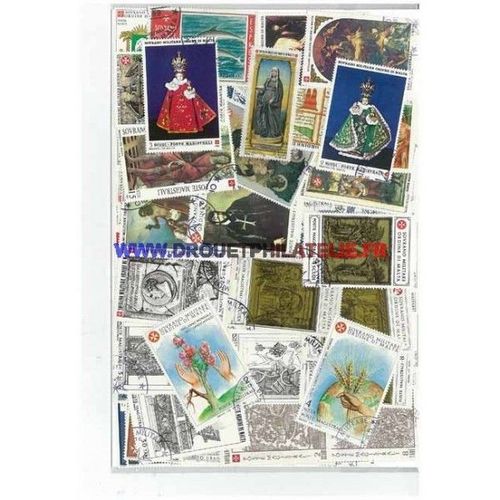 Ordre De Malte 75 Timbres Differents Obliteres