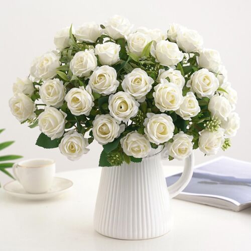 1 Pc Fleur Artificielle Home Decor Portable Simple Branche Simulation Rose Pour Mariage Fausse Rose Écologiquement Friendly Pour La Fête Fleur Artificielle Exquis