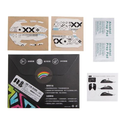 Bande antidérapante en peau de souris 13x10mm, autocollants latéraux pour razer- Viper, évacuation de l'humidité, blanc