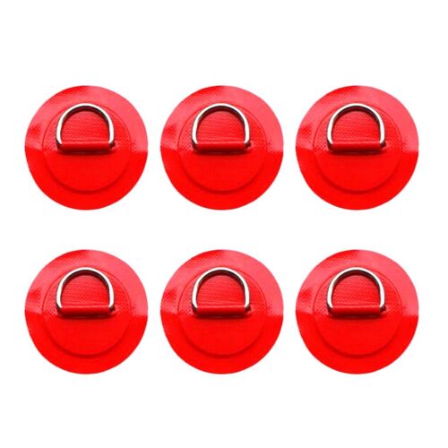 Anneau D en acier inoxydable 3.15 de 316 pouces, 6 pièces, Patch pour radeau bateau gonflable en PVC, canoë Kayak, planche de surf, Stand-up paddle