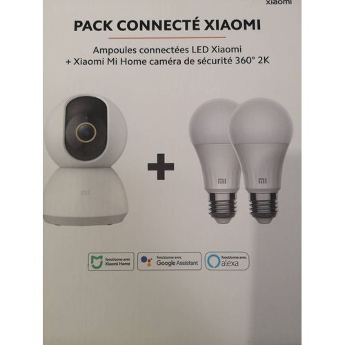 Pack Connecté Xiaomi (2 Ampoules connectées + caméra de sécurité 360°)