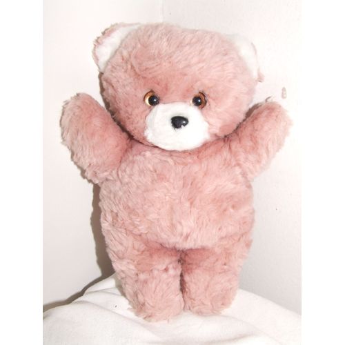 Ours Nounours Vieux Rose Ancien Vintage Grelot 22 Cm