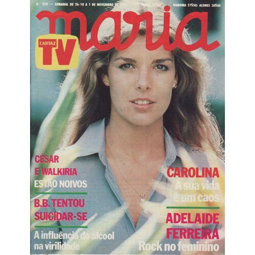 Maria (Edition Portugal) / 26-10-1983 N°259 : Caroline De Monaco (3p) - Alain Delon (1/2p) - Sylvie Vartan (1/2p) - Julio Iglesias (1/2p) - Adelaide Ferreira (2p) Franco Nero (2,5p) Rode Stewart (2p)