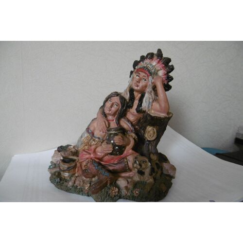 Statuette "Indien" En Résine