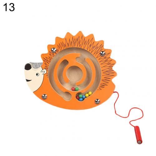Mini Stylo Magnétique Pour Conduire, Labyrinthe De Perles En Bois, Pour Enfants De 3 Ans Et Plus, Parfait Cadeau De Noël Poisson, 1 Pièce, Nouveauté