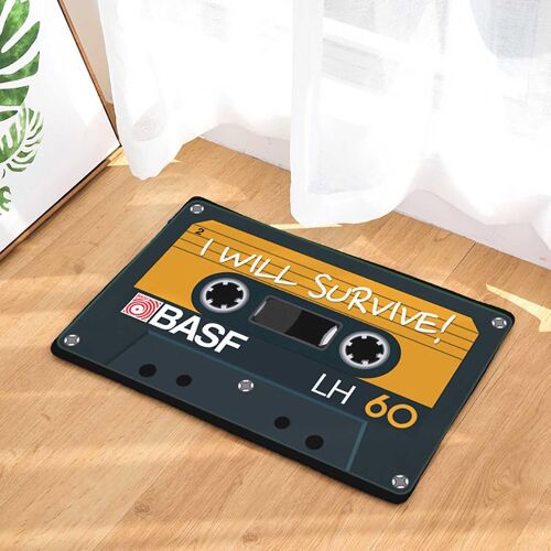Mardi Gras Cadeaux Vintage Cassette Tape Paillasson D'intérieur Tapis De Sol De Porte Antidérapante Tapis Tapis