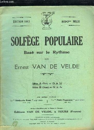 Solfege Populaire Base Sur Le Rythme En Cle De Sol