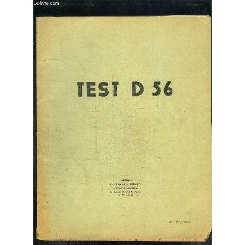 Test D56 - 4e Edition