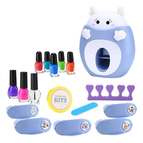 Kit De Nail Art Pour Enfants, 17 Pièces De Haute Qualité, Jeu De Simulation De Princesse Mignonne, Ensemble De Tampons À Ongles, Cadeau Parfait, Jouets Éducatifs Pour Filles
