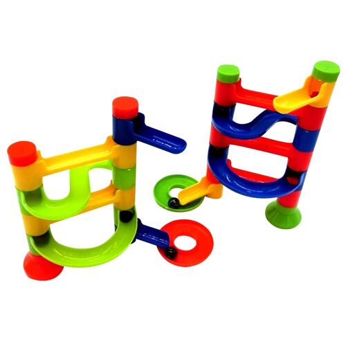 Blocs De Construction Pour Bricolage, Jouets Éducatifs Pour La Course À Billes, Tour De Jeu En Plastique