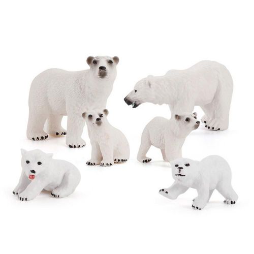 Simulation D'Animaux Sauvages Arctique, Ensemble De Figurines D'Animaux, Loup, Ours, Renard, Lapin, Collection Pour Enfants, Jouets Éducatifs