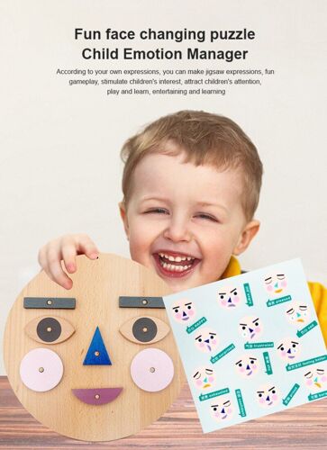 Jeu D'Expression Amusant Qui Change De Visage, Matériel De Jeu De Petite Classe De Maternelle, Jouets Faits À La Main, Nouveau Puzzle En Bois, Jouet Pour Bébé, Cadeau