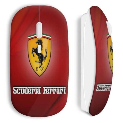 Souris Sans Fil Ferrari Red Logo Design