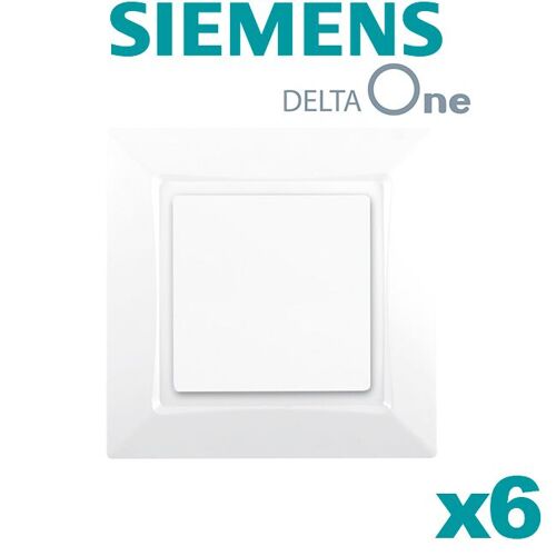 Siemens - Lot de 6 Va & Vient BLANC Siemens DELTA ONE