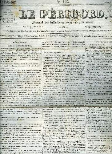 Le Perigord Journal Des Interets Nationaux Et Provinciaux N°153 1844 - Périgueux Liberté De L'enseignement - Tal Para Cual - Prospérité Toujours Croissante - Irlande Voici Le Passage Du ...