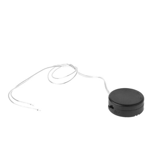 Boîte de rangement pour piles boutons, 2 pièces, support rond pour piles, Mini adaptateur avec fils, interrupteurs marche/arrêt, CR2032