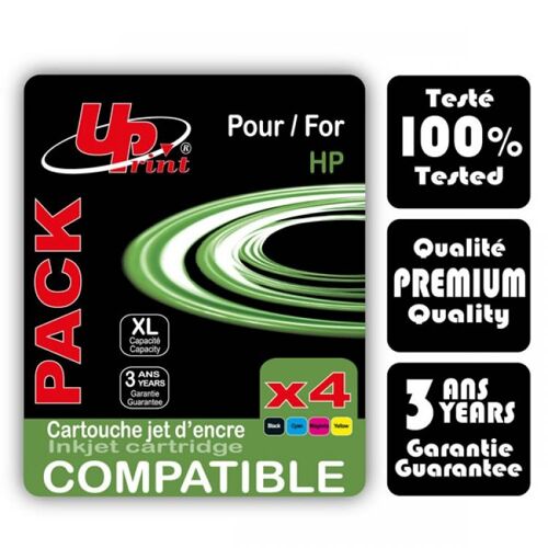 UPrint H-950/951XL - Pack de 4 - Capacité XL - noir, jaune, cyan, magenta - compatible - cartouche d'encre (alternative pour : HP 950XL, HP 951XL, HP C2P43AE) - pour HP Officejet Pro 251dw, 276dw, 8100, 8600, 8610, 8620, 8630