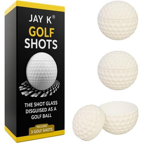 Asfasfq-Lot De 3 Verres À Shot En Forme De Balle De Golf Pour Les Parties De Golf, Les Fêtes, Les Événements, Les Amateurs De Golf, Idée De Cadeau Pour Les Vols