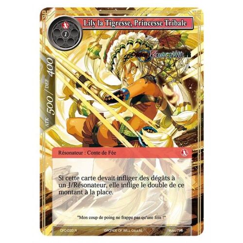 Force Of Will - Cfc-033-Sf - Lily La Tigresse, Princesse Tribale - Rare Super Foil