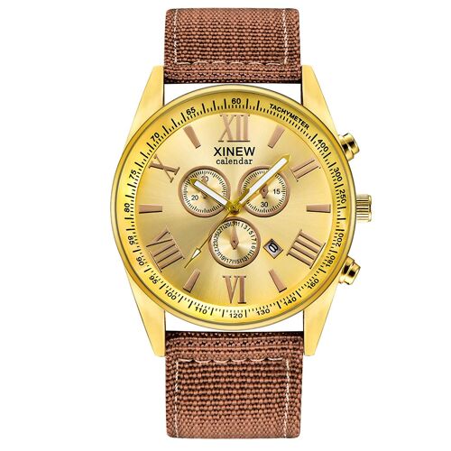 Outdoor Mens Date Acier Inoxydable Sports Militaires Analogique Quartz Montre-Bracelet
