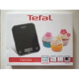 Balance De Cuisine Tefal Optiss Noire Réf. Bc5005 - Plateau Verre - 5 Kg - Graduation 1g - 2 Piles Lr03