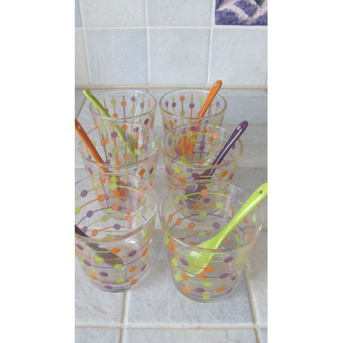 6 Verrines + Cuillères Assorties