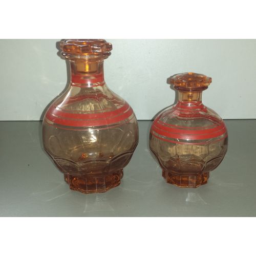 2 Carafes En Verre Des Année 60