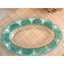 Plat En Verre De 25 Cm De Long