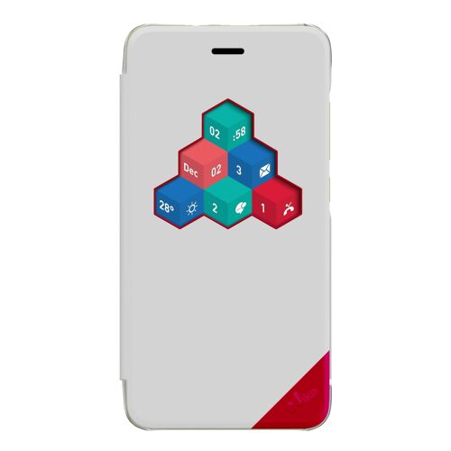 Wiko Etui Smart Folio Blanc Wicube Pour Wiko Freddy