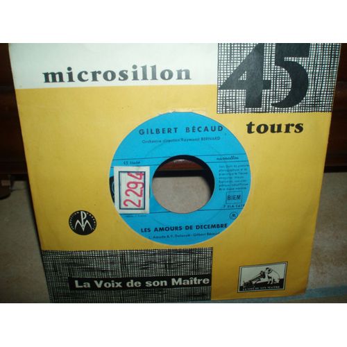 Les Amours De Decembre  /  Si Je Pouvais Revivre Un Jour  Ma Vie