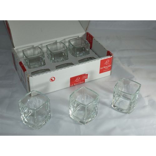 Lot De 6 Verrines "La Rochére" Neuves"( Kube)
