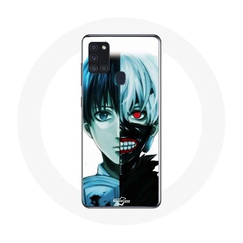 Coque Samsung Galaxy A21s Ken Kaneki Tokyo Ghoul Visage Moitié
