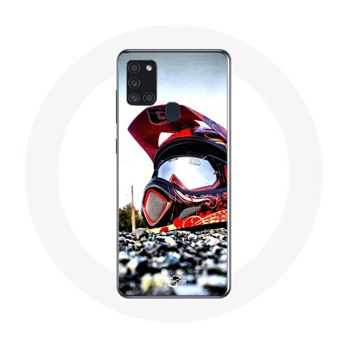 Coque Samsung Galaxy A21s Casque Motocross